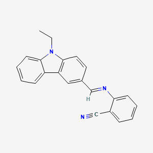 2-{[(E)-(9-ethyl-9H-carbazol-3-yl)methylidene]amino}benzonitrile