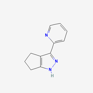 molecular formula C11H11N3 B1479744 3-(Pyridin-2-yl)-1,4,5,6-tetrahydrocyclopenta[c]pyrazole CAS No. 2098089-12-2