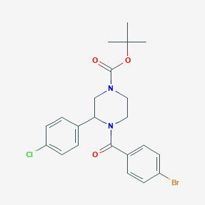 Tert-butyl 4-(4-bromobenzoyl)-3-(4-chlorophenyl)piperazine-1-carboxylate