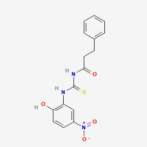 N-[(2-hydroxy-5-nitrophenyl)carbamothioyl]-3-phenylpropanamide