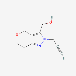 molecular formula C10H12N2O2 B1479745 (2-(Prop-2-yn-1-yl)-2,4,6,7-tetrahydropyrano[4,3-c]pyrazol-3-yl)methanol CAS No. 2092231-30-4