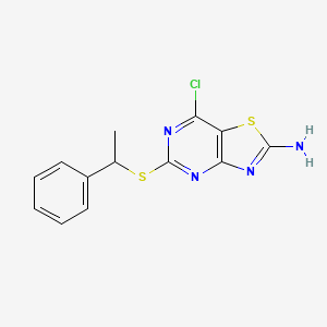 7-Chloro-5-(1-phenylethylsulfanyl)-[1,3]thiazolo[4,5-d]pyrimidin-2-amine