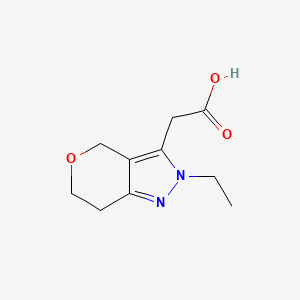 2-(2-Ethyl-2,4,6,7-tetrahydropyrano[4,3-c]pyrazol-3-yl)acetic acid