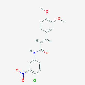 (2E)-N-(4-chloro-3-nitrophenyl)-3-(3,4-dimethoxyphenyl)prop-2-enamide