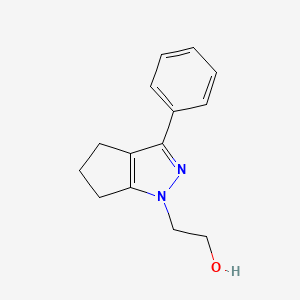 molecular formula C14H16N2O B1479749 2-(3-phenyl-5,6-dihydrocyclopenta[c]pyrazol-1(4H)-yl)ethan-1-ol CAS No. 2098050-38-3