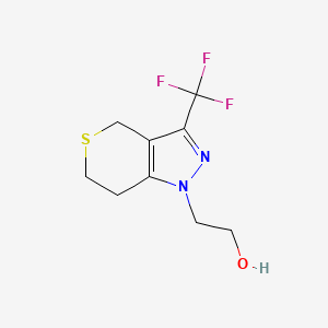 2-(3-(trifluoromethyl)-6,7-dihydrothiopyrano[4,3-c]pyrazol-1(4H)-yl)ethan-1-ol
