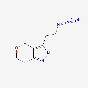 molecular formula C9H13N5O B1479757 3-(2-Azidoethyl)-2-methyl-2,4,6,7-tetrahydropyrano[4,3-c]pyrazole CAS No. 2098046-83-2