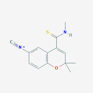 molecular formula C14H14N2OS B147976 6-Cyano-2,2-dimethyl-N-methyl-2H-1-benzopyran-4-thiocarboxamide CAS No. 134122-04-6