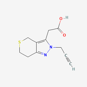 2-(2-(Prop-2-yn-1-yl)-2,4,6,7-tetrahydrothiopyrano[4,3-c]pyrazol-3-yl)acetic acid