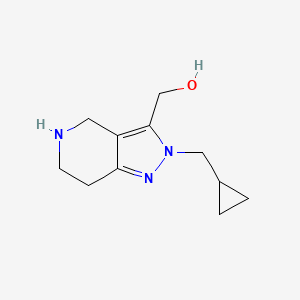 molecular formula C11H17N3O B1479763 (2-(cyclopropylmethyl)-4,5,6,7-tetrahydro-2H-pyrazolo[4,3-c]pyridin-3-yl)methanol CAS No. 2098022-56-9