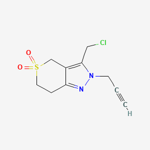3-(Chloromethyl)-2-(prop-2-yn-1-yl)-2,4,6,7-tetrahydrothiopyrano[4,3-c]pyrazole 5,5-dioxide