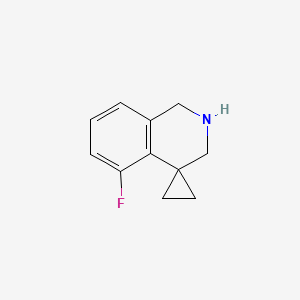 molecular formula C11H12FN B14797659 5'-Fluoro-2',3'-dihydro-1'H-spiro[cyclopropane-1,4'-isoquinoline] 