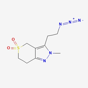 3-(2-Azidoethyl)-2-methyl-2,4,6,7-tetrahydrothiopyrano[4,3-c]pyrazole 5,5-dioxide