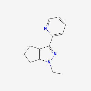 molecular formula C13H15N3 B1479768 1-Ethyl-3-(pyridin-2-yl)-1,4,5,6-tetrahydrocyclopenta[c]pyrazole CAS No. 2098007-70-4