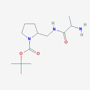 molecular formula C13H25N3O3 B14797689 Tert-butyl 2-[(2-aminopropanoylamino)methyl]pyrrolidine-1-carboxylate 