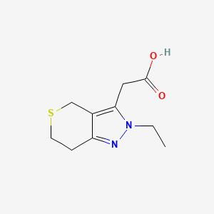 2-(2-Ethyl-2,4,6,7-tetrahydrothiopyrano[4,3-c]pyrazol-3-yl)acetic acid