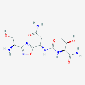 molecular formula C12H21N7O6 B14797706 (2S,3R)-2-[[(1S)-3-amino-1-[3-[(1R)-1-amino-2-hydroxyethyl]-1,2,4-oxadiazol-5-yl]-3-oxopropyl]carbamoylamino]-3-hydroxybutanamide 