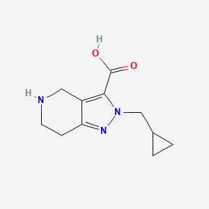 molecular formula C11H15N3O2 B1479771 2-(cyclopropylmethyl)-4,5,6,7-tetrahydro-2H-pyrazolo[4,3-c]pyridine-3-carboxylic acid CAS No. 2098049-93-3