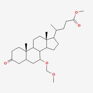 molecular formula C27H44O5 B14797724 Cholan-24-oic acid, 7-(methoxymethoxy)-3-oxo-, methyl ester, (5beta,7alpha)- 