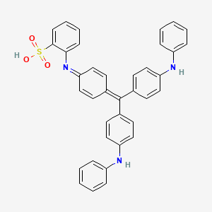 molecular formula C37H29N3O3S B14797736 2-[[4-[Bis(4-anilinophenyl)methylidene]cyclohexa-2,5-dien-1-ylidene]amino]benzenesulfonic acid 