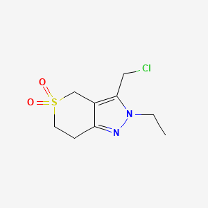 3-(Chloromethyl)-2-ethyl-2,4,6,7-tetrahydrothiopyrano[4,3-c]pyrazole 5,5-dioxide
