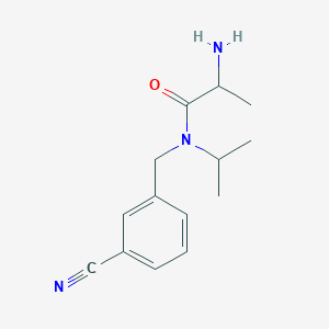 molecular formula C14H19N3O B14797754 2-amino-N-[(3-cyanophenyl)methyl]-N-propan-2-ylpropanamide 