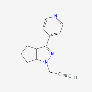 molecular formula C14H13N3 B1479780 1-(Prop-2-yn-1-yl)-3-(pyridin-4-yl)-1,4,5,6-tetrahydrocyclopenta[c]pyrazole CAS No. 2098007-59-9