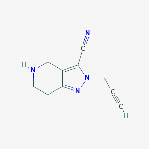 molecular formula C10H10N4 B1479781 2-(prop-2-yn-1-yl)-4,5,6,7-tetrahydro-2H-pyrazolo[4,3-c]pyridine-3-carbonitrile CAS No. 2090866-58-1