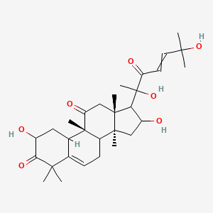 molecular formula C30H44O7 B14797822 (9R,13R,14S)-17-[(2R)-2,6-dihydroxy-6-methyl-3-oxohept-4-en-2-yl]-2,16-dihydroxy-4,4,9,13,14-pentamethyl-2,7,8,10,12,15,16,17-octahydro-1H-cyclopenta[a]phenanthrene-3,11-dione 