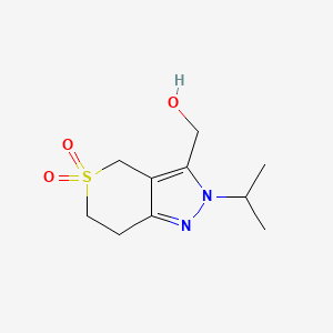 molecular formula C10H16N2O3S B1479784 3-(Hydroxymethyl)-2-isopropyl-2,4,6,7-tetrahydrothiopyrano[4,3-c]pyrazole 5,5-dioxide CAS No. 2091693-51-3