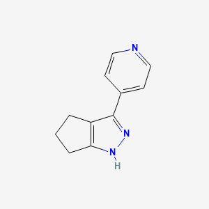 molecular formula C11H11N3 B1479787 3-(Pyridin-4-yl)-1,4,5,6-tetrahydrocyclopenta[c]pyrazole CAS No. 2098089-44-0