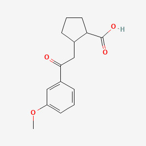 2-[2-(3-Methoxyphenyl)-2-oxoethyl]cyclopentane-1-carboxylic acid