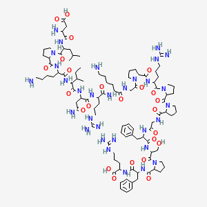 H-DL-Asp-DL-Leu-DL-Pro-DL-Lys-DL-xiIle-DL-Asn-DL-Arg-DL-Lys-Gly-DL-Pro-DL-Arg-DL-Pro-DL-Pro-Gly-DL-Phe-DL-Ser-DL-Pro-DL-Phe-DL-Arg-OH