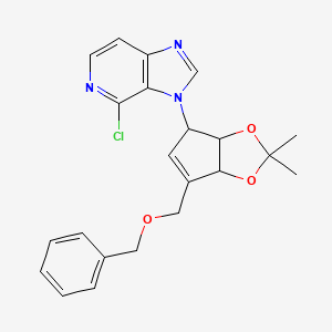 4-chloro-3-[2,2-dimethyl-4-(phenylmethoxymethyl)-6,6a-dihydro-3aH-cyclopenta[d][1,3]dioxol-6-yl]imidazo[4,5-c]pyridine