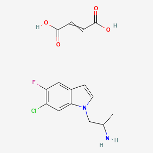 But-2-enedioic acid;1-(6-chloro-5-fluoroindol-1-yl)propan-2-amine