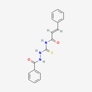 (2E)-3-phenyl-N-{[2-(phenylcarbonyl)hydrazinyl]carbonothioyl}prop-2-enamide