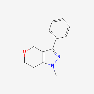 molecular formula C13H14N2O B1479801 1-Methyl-3-phenyl-1,4,6,7-tetrahydropyrano[4,3-c]pyrazole CAS No. 2098008-98-9