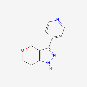molecular formula C11H11N3O B1479802 3-(Pyridin-4-yl)-1,4,6,7-tetrahydropyrano[4,3-c]pyrazole CAS No. 2098009-25-5