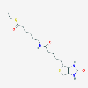 molecular formula C18H31N3O3S2 B14798022 S-ethyl 6-[5-(2-oxo-1,3,3a,4,6,6a-hexahydrothieno[3,4-d]imidazol-4-yl)pentanoylamino]hexanethioate 