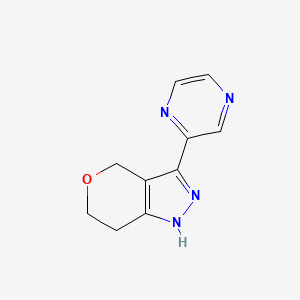 molecular formula C10H10N4O B1479803 3-(Pyrazin-2-yl)-1,4,6,7-tetrahydropyrano[4,3-c]pyrazole CAS No. 2097954-63-5