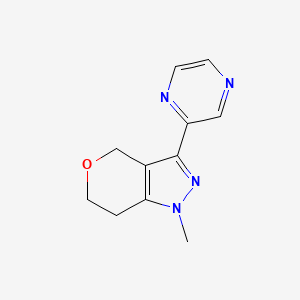 1-Methyl-3-(pyrazin-2-yl)-1,4,6,7-tetrahydropyrano[4,3-c]pyrazole