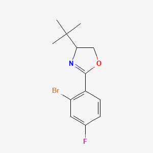 2-(2-Bromo-4-fluorophenyl)-4-tert-butyl-4,5-dihydro-1,3-oxazole