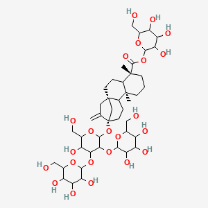 [3,4,5-trihydroxy-6-(hydroxymethyl)oxan-2-yl] (1R,5R,9S,13S)-13-[5-hydroxy-6-(hydroxymethyl)-3,4-bis[[3,4,5-trihydroxy-6-(hydroxymethyl)oxan-2-yl]oxy]oxan-2-yl]oxy-5,9-dimethyl-14-methylidenetetracyclo[11.2.1.01,10.04,9]hexadecane-5-carboxylate