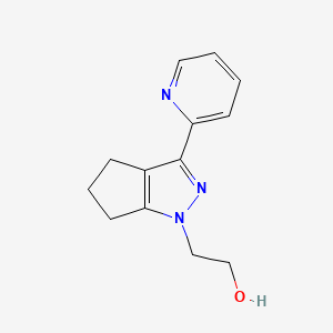 2-(3-(pyridin-2-yl)-5,6-dihydrocyclopenta[c]pyrazol-1(4H)-yl)ethan-1-ol