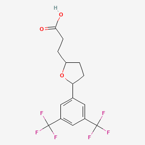 3-(5-(3,5-Bis(trifluoromethyl)phenyl)-tetrahydrofuran-2-YL)propanoic acid