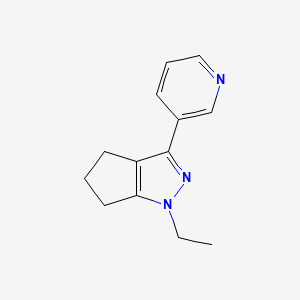molecular formula C13H15N3 B1479811 1-Ethyl-3-(pyridin-3-yl)-1,4,5,6-tetrahydrocyclopenta[c]pyrazole CAS No. 2098141-15-0