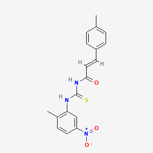 (2E)-N-[(2-methyl-5-nitrophenyl)carbamothioyl]-3-(4-methylphenyl)prop-2-enamide