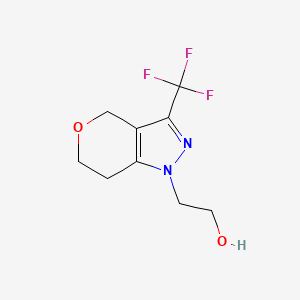 2-(3-(trifluoromethyl)-6,7-dihydropyrano[4,3-c]pyrazol-1(4H)-yl)ethan-1-ol