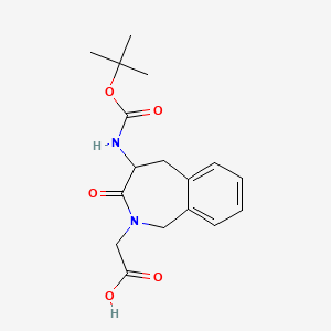 molecular formula C17H22N2O5 B14798148 Boc-(S)-4-amino-2-carboxymethyl-1,3,4,5- 