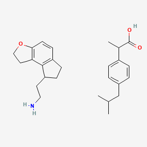 2-[4-(2-methylpropyl)phenyl]propanoic acid;2-(2,6,7,8-tetrahydro-1H-cyclopenta[e][1]benzofuran-8-yl)ethanamine